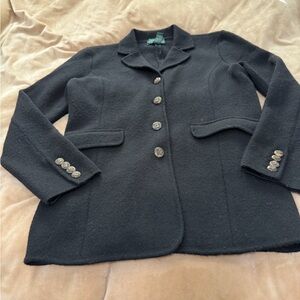 Ralph Lauren Black Wool Blazer S/P